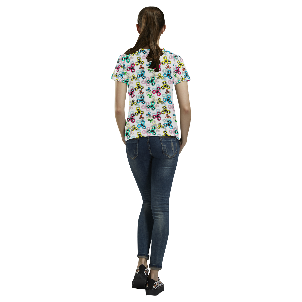 Spinner 1 All Over Print T-Shirt for Women (USA Size) (Model T40)
