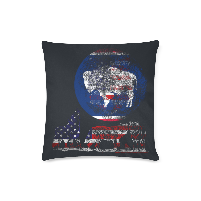 WOLF PACK WYOMING Custom Zippered Pillow Case 16"x16"(Twin Sides)