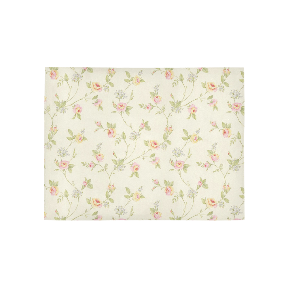 floral paper cute girly pattern Area Rug 5'3''x4' | ID: D1790148