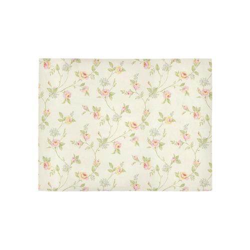 floral paper cute girly pattern Area Rug 5'3''x4' | ID: D1790148