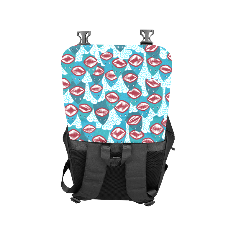 Angry Sharks Casual Shoulders Backpack (Model 1623)