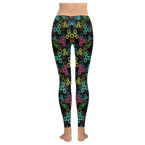 Spinner 2 Women's Low Rise Leggings (Invisible Stitch) (Model L05)