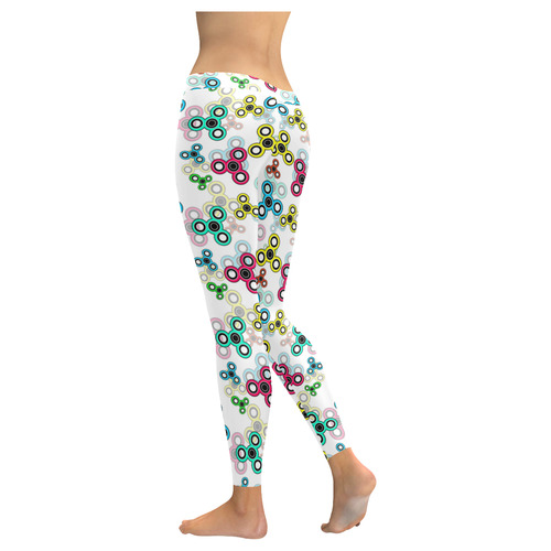 Spinner 1 Women's Low Rise Leggings (Invisible Stitch) (Model L05)