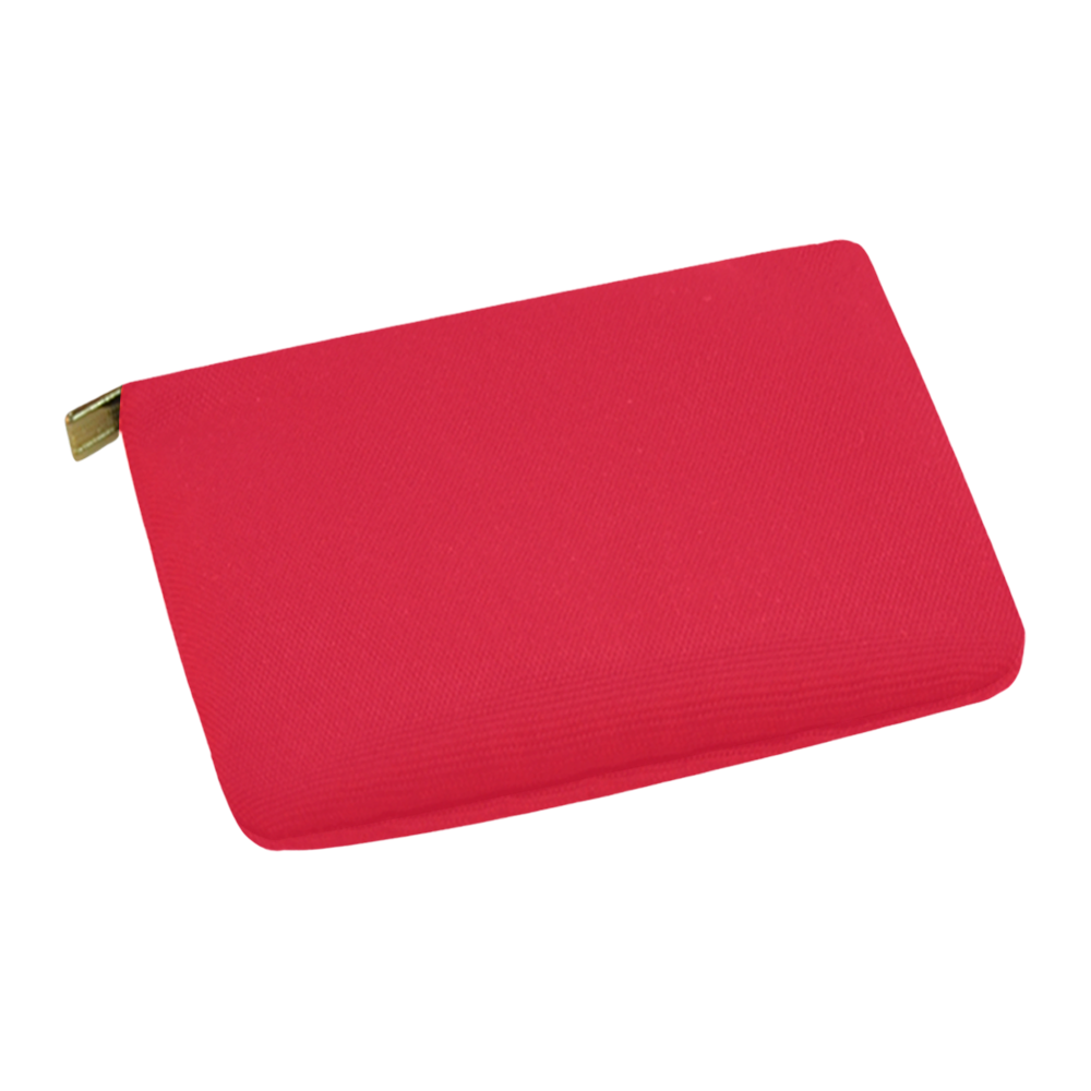 Designer Color Solid Crimson Red Carry-All Pouch 12.5''x8.5''