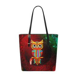 Cute owl, mandala design Euramerican Tote Bag/Small (Model 1655)