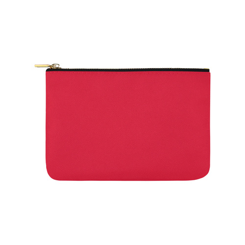 Designer Color Solid Crimson Red Carry-All Pouch 9.5''x6''