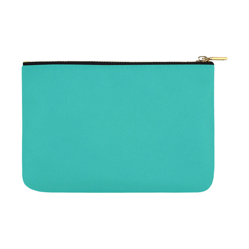 Designer Color Solid Turquoise Carry-All Pouch 12.5''x8.5''