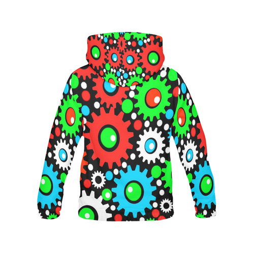 GEARS 2 All Over Print Hoodie for Women (USA Size) (Model H13)