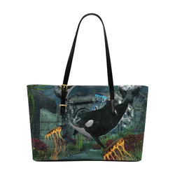 Amazing orcas Euramerican Tote Bag/Large (Model 1656)