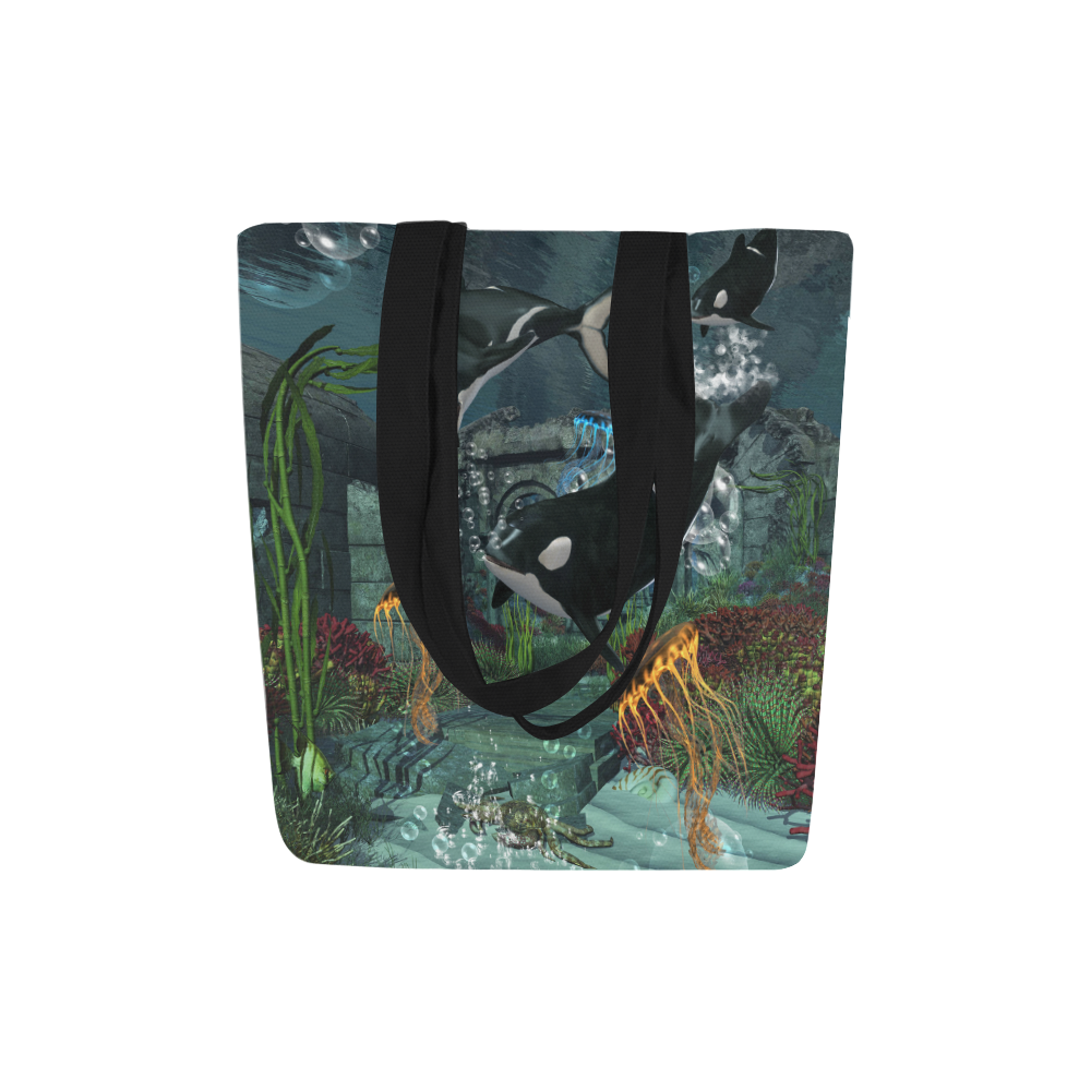 Amazing orcas Canvas Tote Bag (Model 1657)