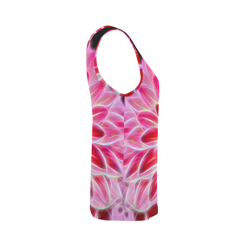 Pink Chrysanthemum Topaz All Over Print Tank Top for Women (Model T43)