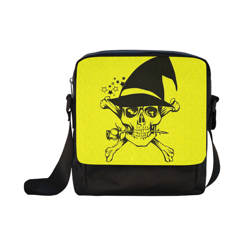 Funny Halloween Skull, yellowl by JamColors Crossbody Nylon Bags (Model 1633)