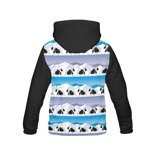 Keeshonden all Rockin The Rockies All Over Print Hoodie for Women (USA Size) (Model H13)