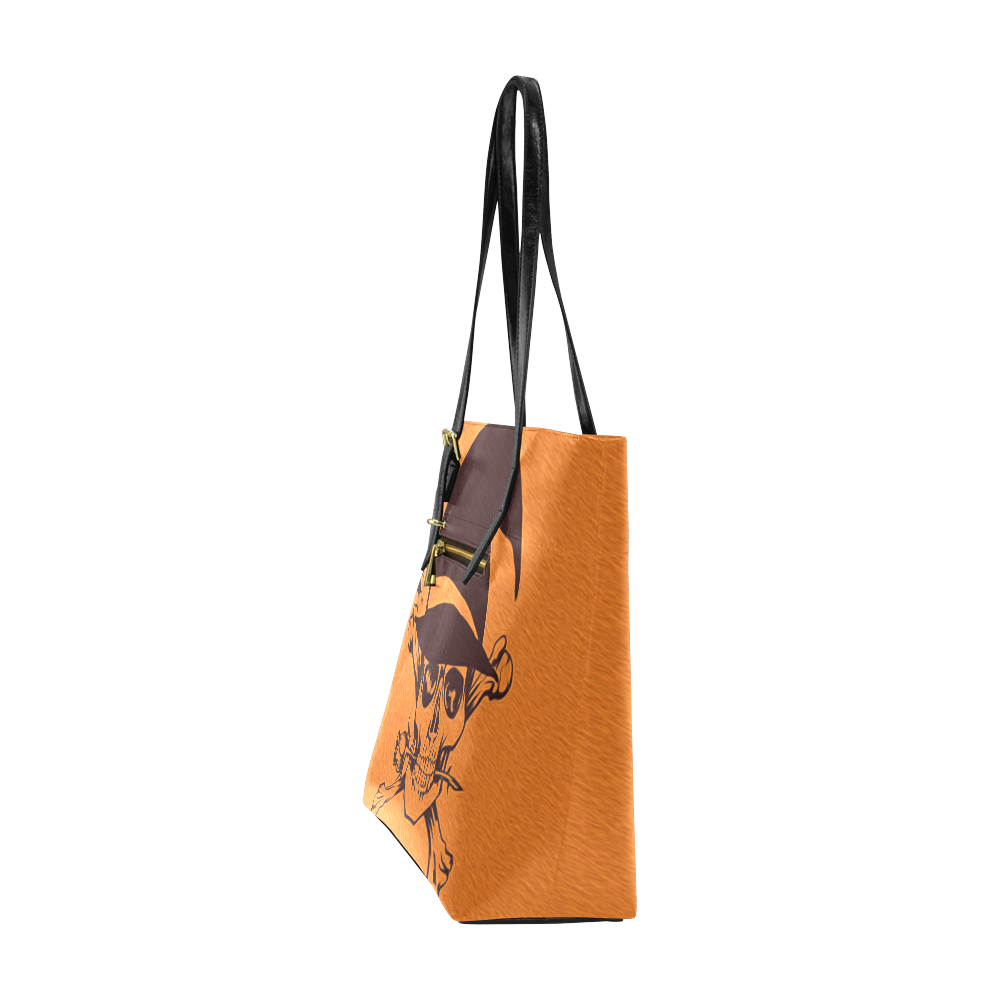 Funny Halloween Skull, orangel by JamColors Euramerican Tote Bag/Small (Model 1655)