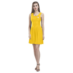 Raw yellow yellow Thea Sleeveless Skater Dress(Model D19)