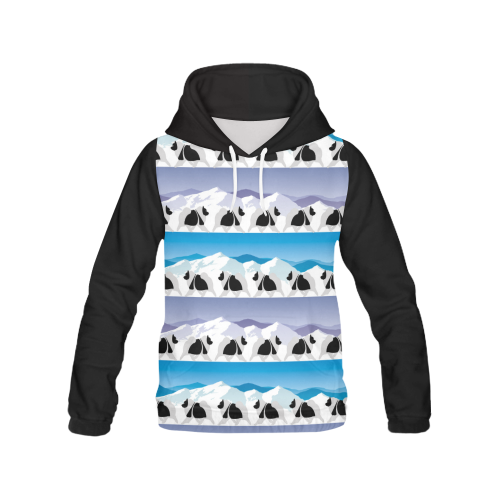 Keeshonden all Rockin The Rockies All Over Print Hoodie for Women (USA Size) (Model H13)