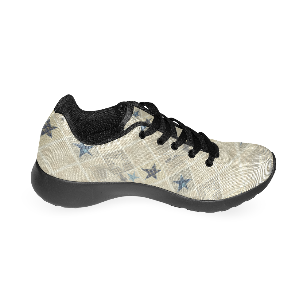 Light beige patchwork Women’s Running Shoes (Model 020)