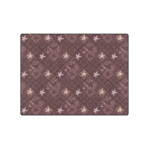 Chocolate brown patchwork Blanket 50"x60"