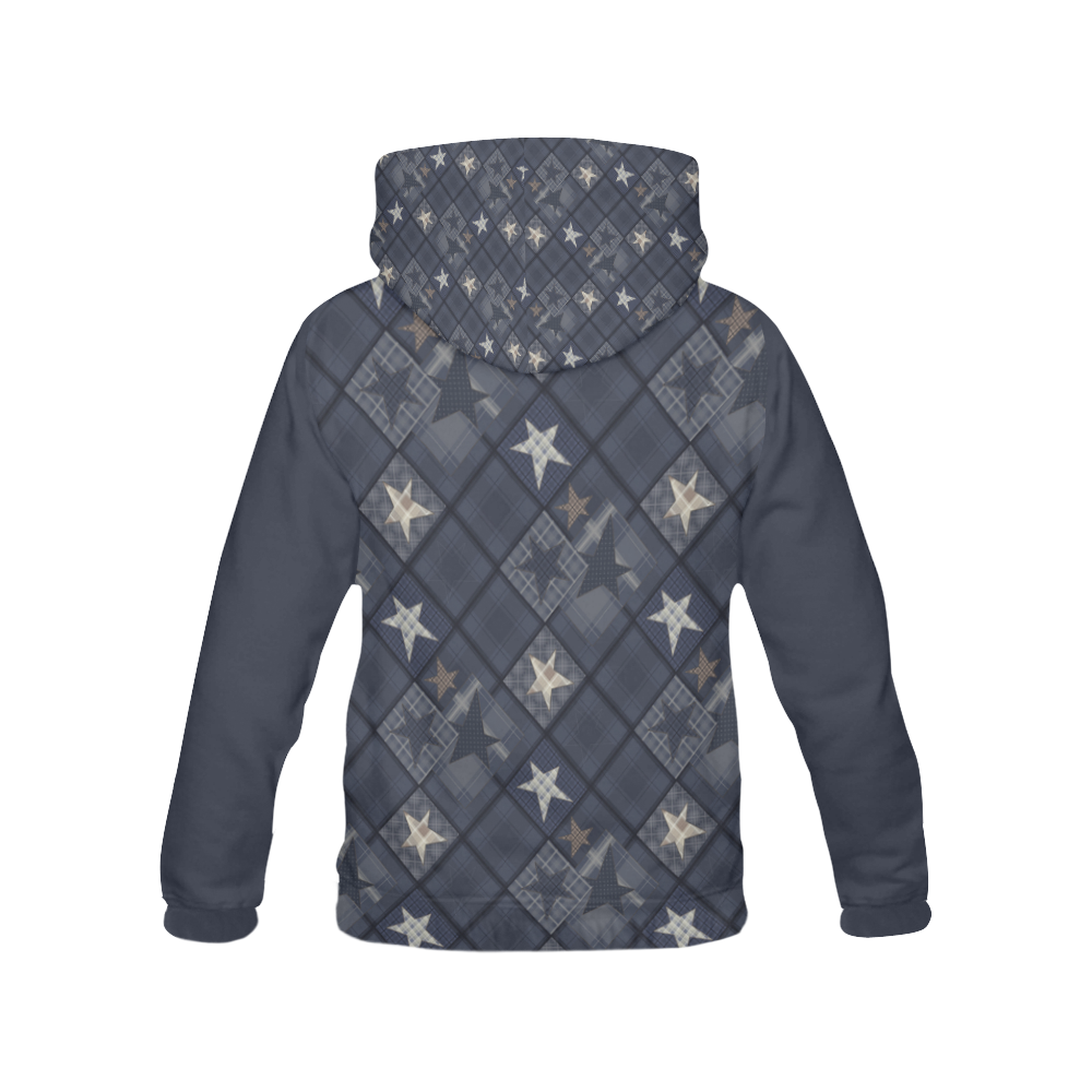 Solid grey blue All Over Print Hoodie for Women (USA Size) (Model H13)