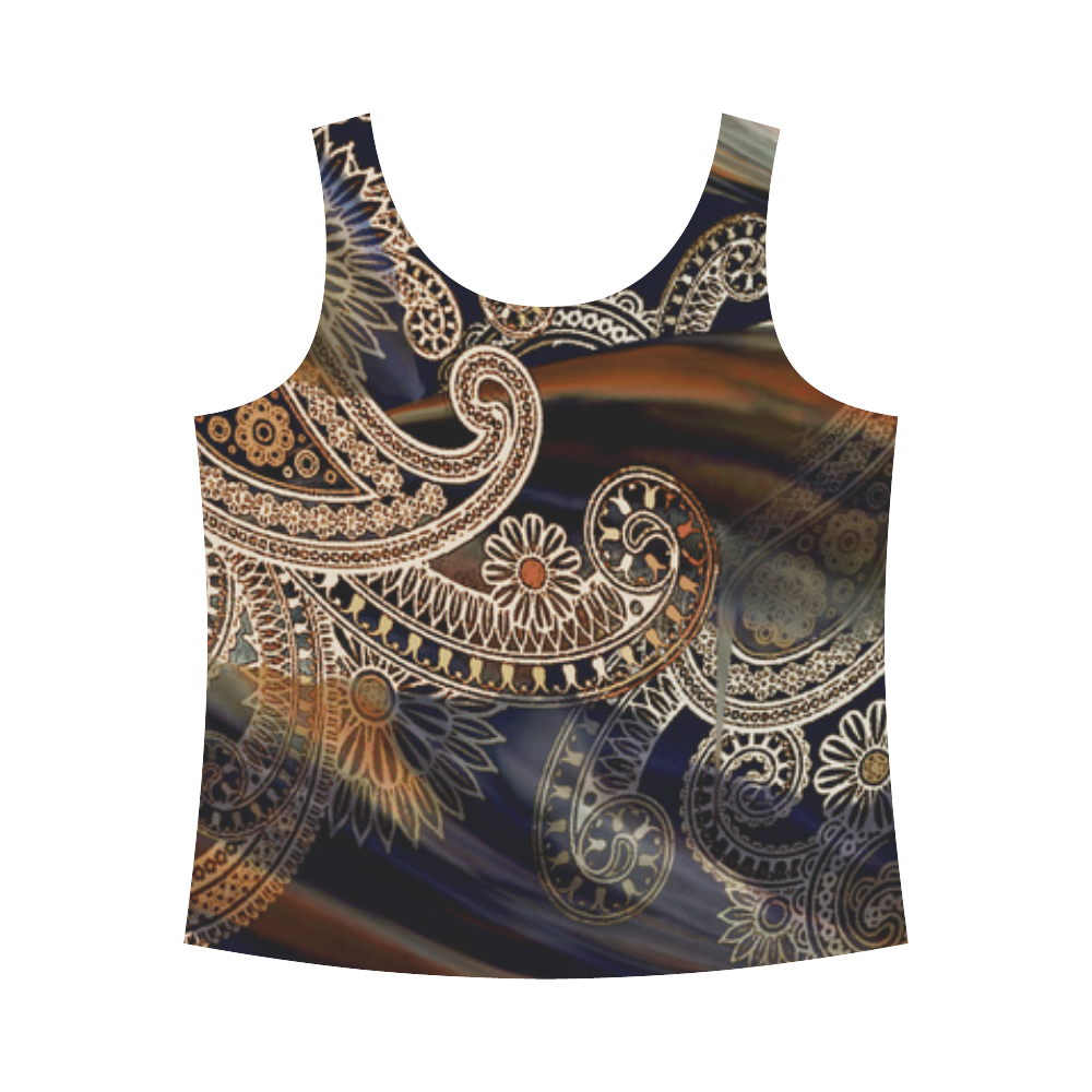 FallPaisleysm2 All Over Print Tank Top for Women (Model T43)