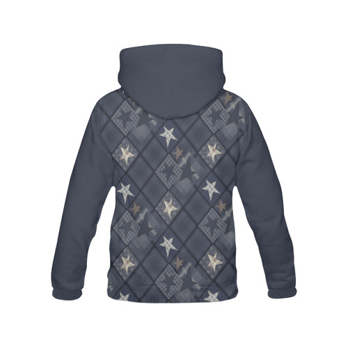 Solid grey blue All Over Print Hoodie for Men (USA Size) (Model H13)