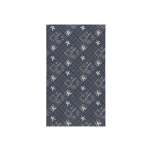Dark grey blue patchwork Custom Towel 16"x28"