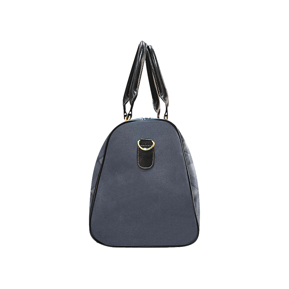 Solid grey blue New Waterproof Travel Bag/Large (Model 1639)