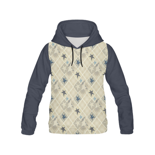 Solid grey blue All Over Print Hoodie for Men (USA Size) (Model H13)