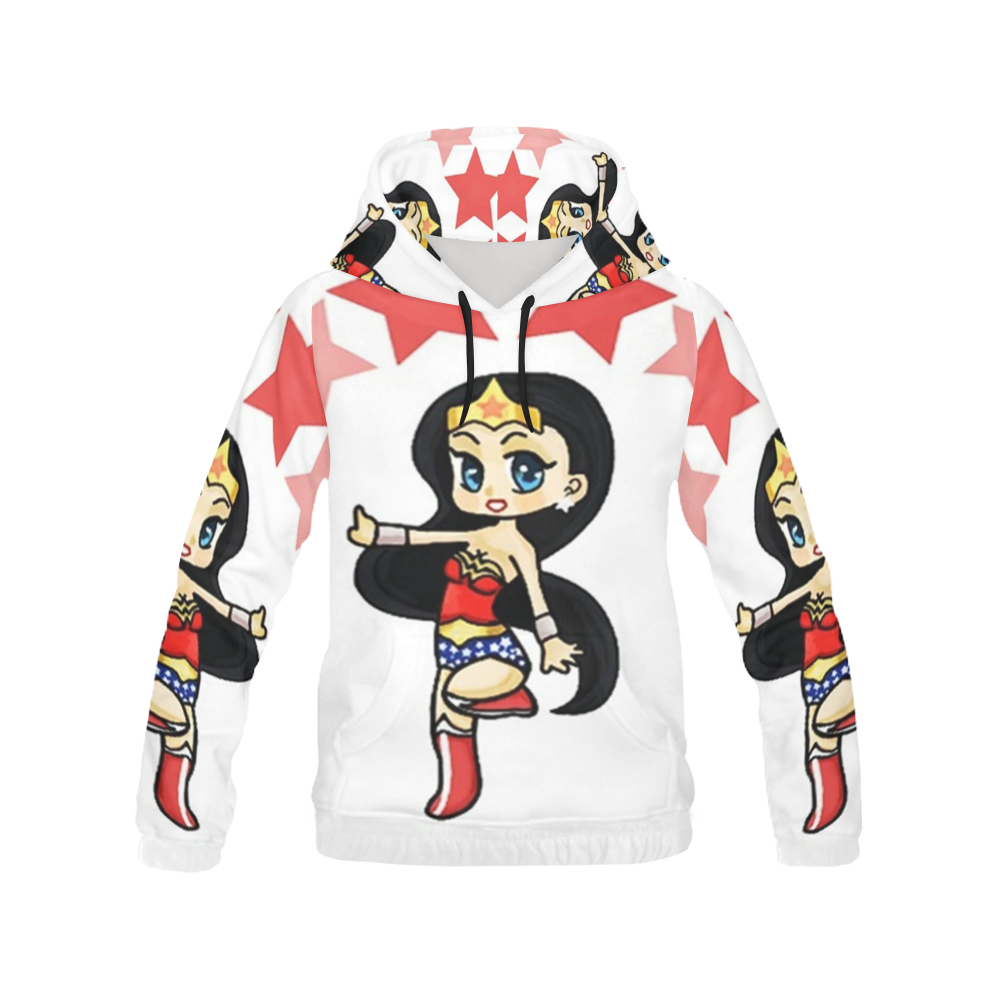 wonder woman All Over Print Hoodie for Women (USA Size) (Model H13)
