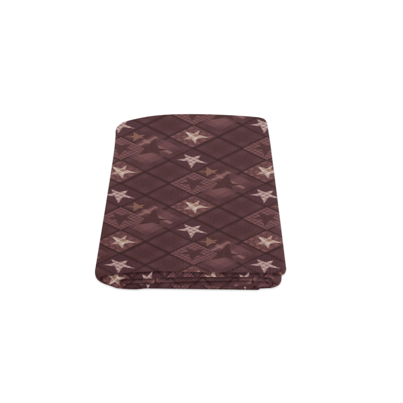 Chocolate brown patchwork Blanket 50"x60"