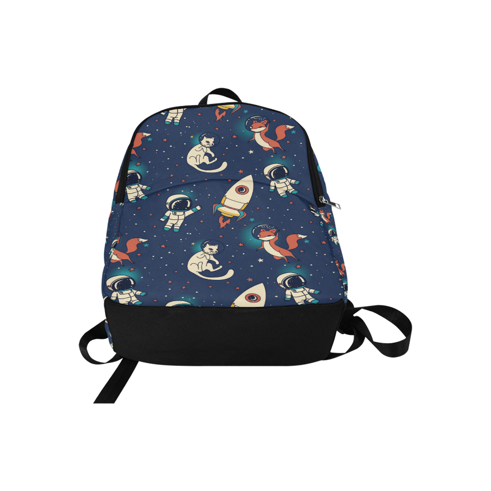 cute doodle boys, rockets, foxes and cats floating Fabric Backpack for Adult (Model 1659)