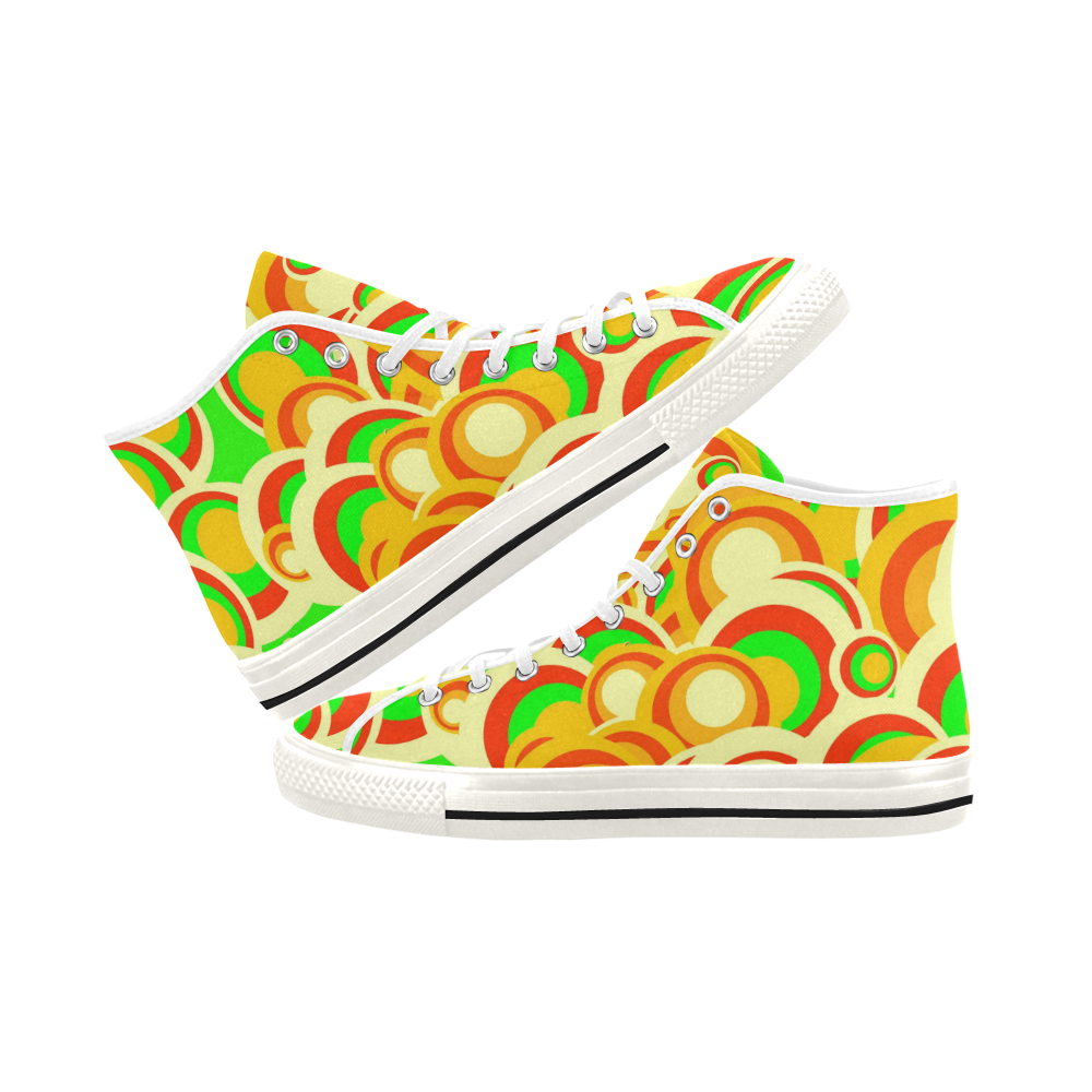 retro pattern 1973A by JamColors Vancouver H Women's Canvas Shoes (1013-1)