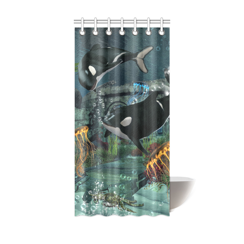 Amazing orcas Shower Curtain 36"x72"