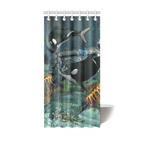 Amazing orcas Shower Curtain 36"x72"