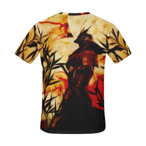 Samurai before battle All Over Print T-Shirt for Men (USA Size) (Model T40)