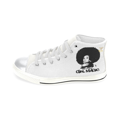 Girl Magic Sneakers High Top Canvas Shoes for Kid (Model 017)