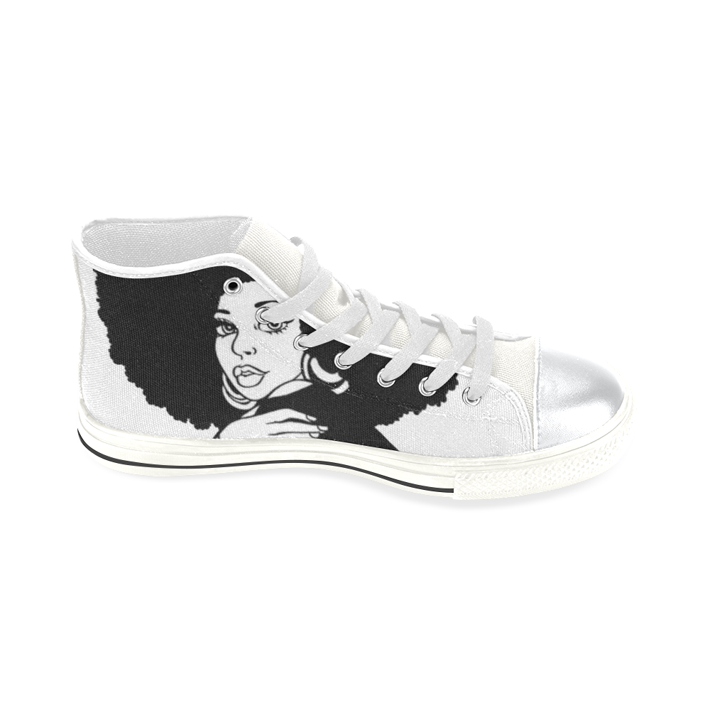 Girl Magic Sneakers High Top Canvas Women's Shoes/Large Size (Model 017)