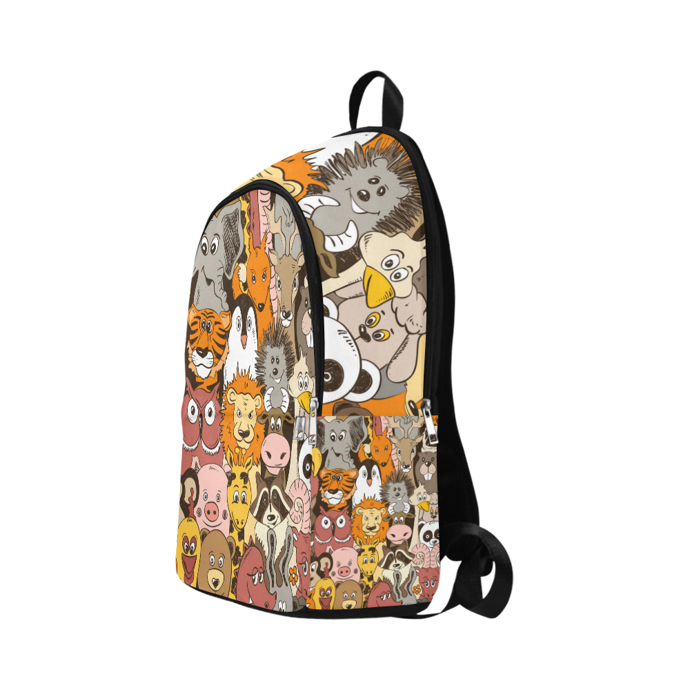 Colorful psychedelic funny animals Fabric Backpack for Adult (Model 1659)