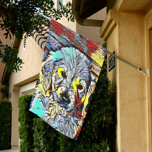 Color Kick - Puppy by JamColors Garden Flag 28''x40'' （Without Flagpole）