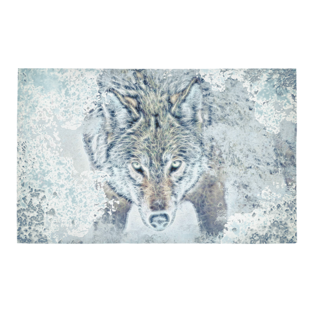 Snow Wolf Bath Rug 20''x 32''