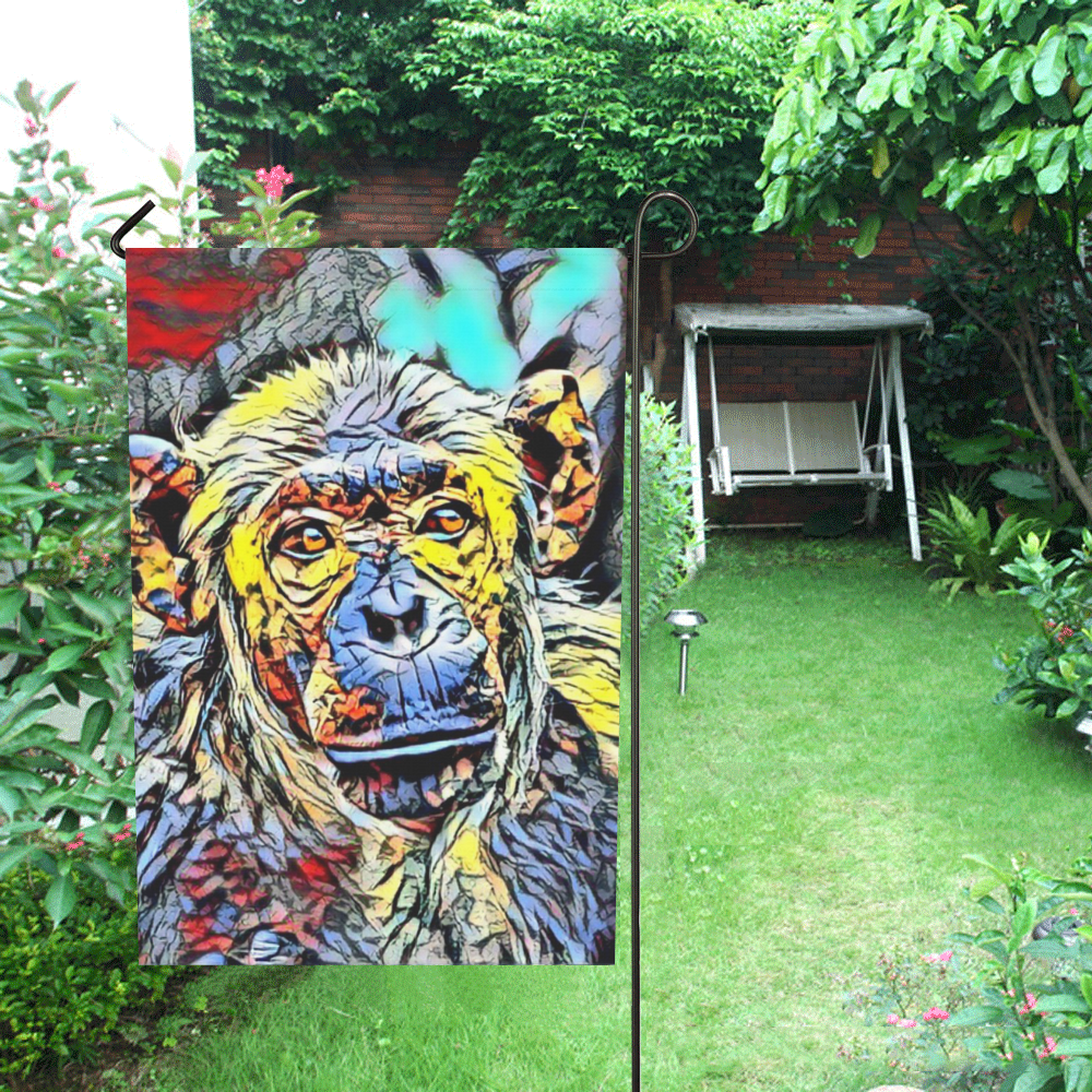 Color Kick - Chimp by JamColors Garden Flag 28''x40'' （Without Flagpole）