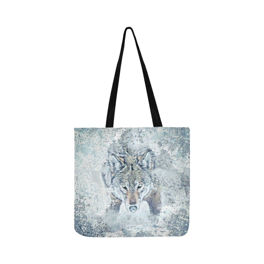 Snow Wolf Reusable Shopping Bag Model 1660 (Two sides)