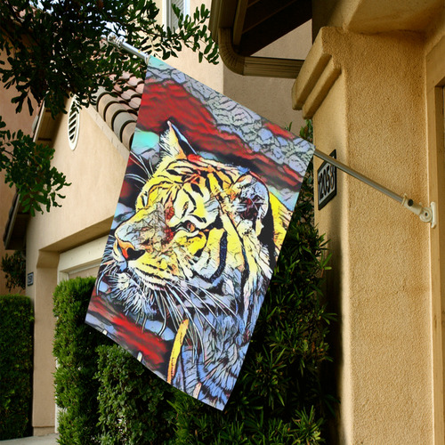 Color Kick - Tiger by JamColors Garden Flag 28''x40'' （Without Flagpole）