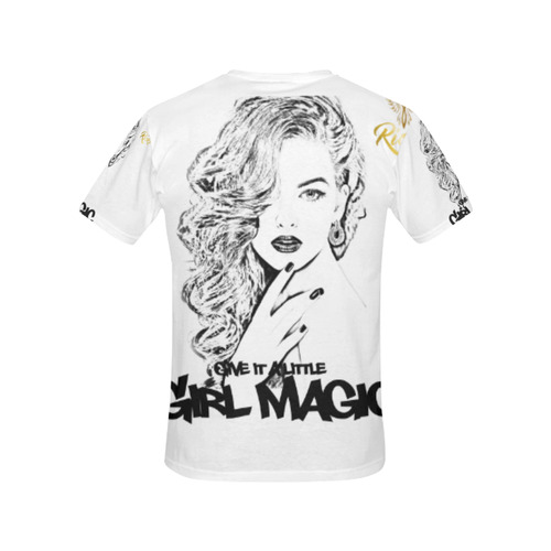 Girl Magic T Curls All Over Print T-Shirt for Women (USA Size) (Model T40)