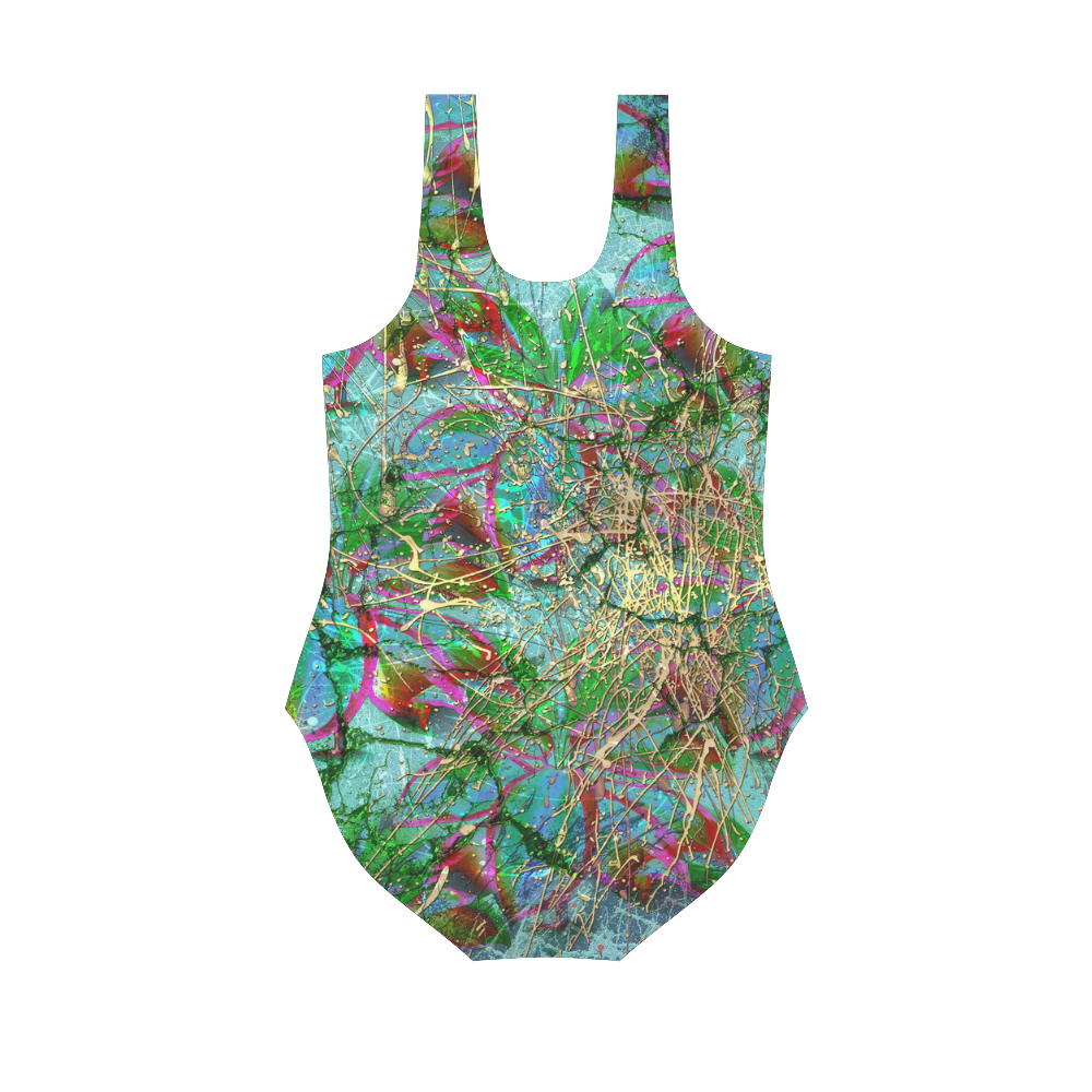 Tropical Rain Vest One Piece Swimsuit (Model S04)