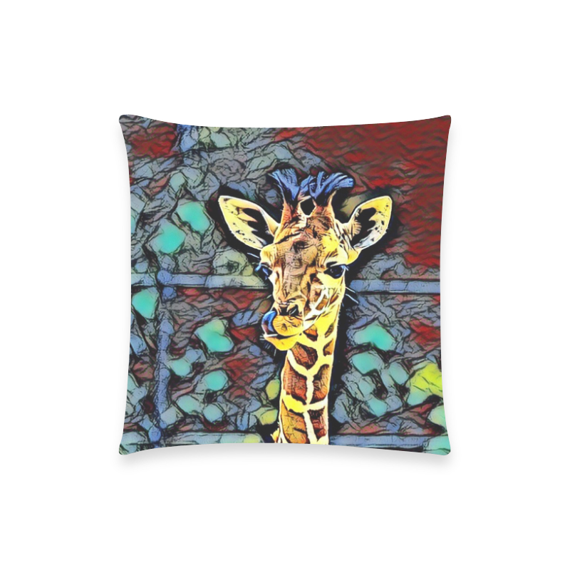 Color Kick - Baby Giraffe by JamColors Custom  Pillow Case 18"x18" (one side) No Zipper