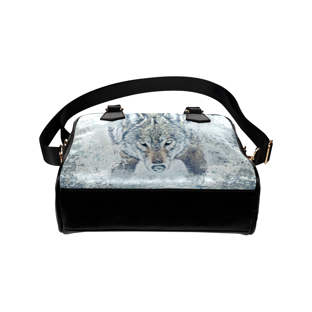 Snow Wolf Shoulder Handbag (Model 1634)