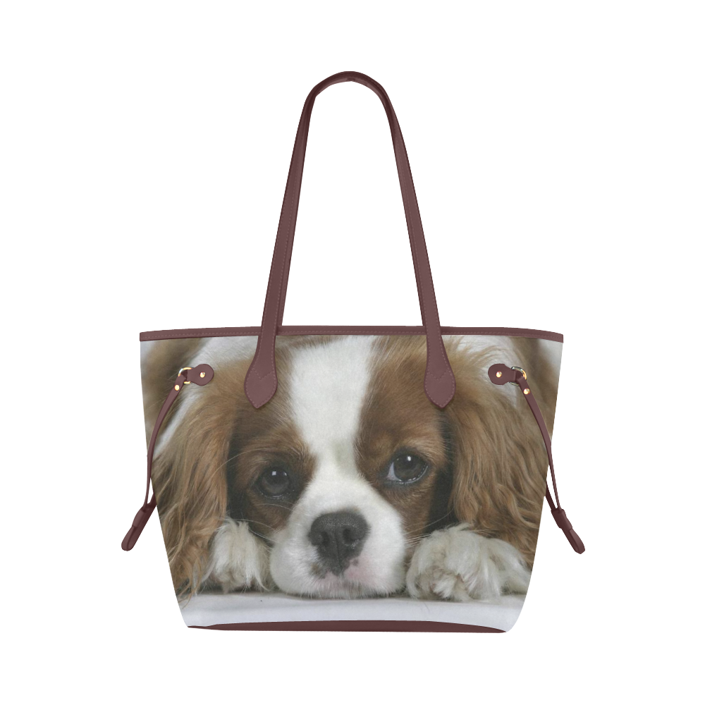 King Charles Spaniel Cavalier Clover Canvas Tote Bag (Model 1661)