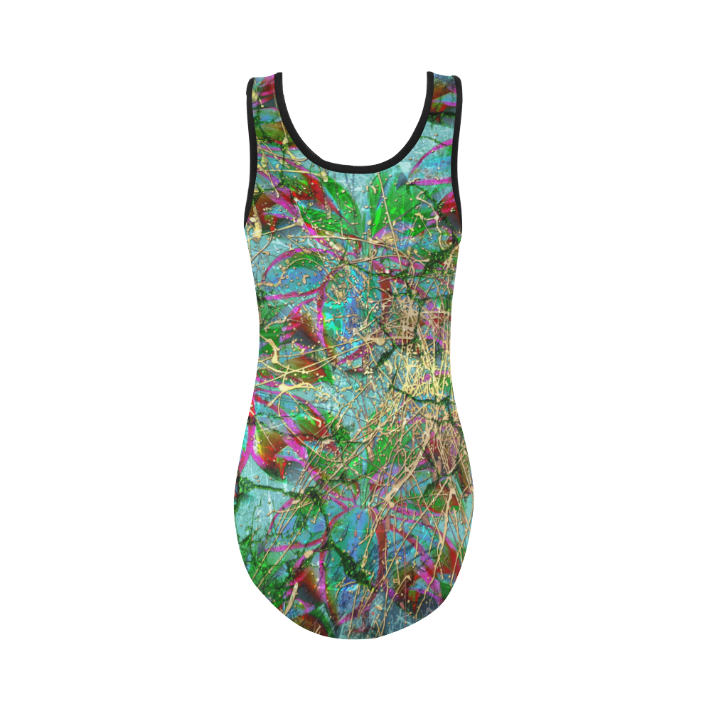 Tropical Rain Vest One Piece Swimsuit (Model S04)