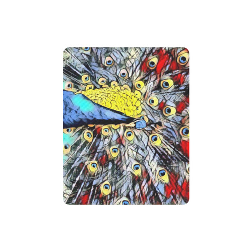 Color Kick - peacock by JamColors Rectangle Mousepad